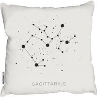 Star Constellation Zodiac Sagittarius Outdoor Comfy Cushion - White / 60cm - image 1