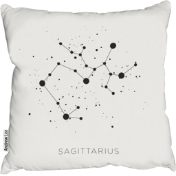 Star Constellation Zodiac Sagittarius Outdoor Comfy Cushion - White / 60cm - thumbnail 2