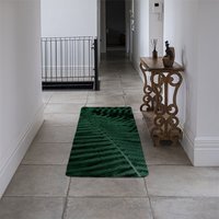 Fern in the forest Plants background Biophilia trend Designer Runner Rug - Green - image 1