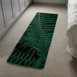 Fern in the forest Plants background Biophilia trend Designer Runner Rug - Green - thumbnail 4