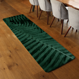 Fern in the forest Plants background Biophilia trend Designer Runner Rug - Green - thumbnail 3