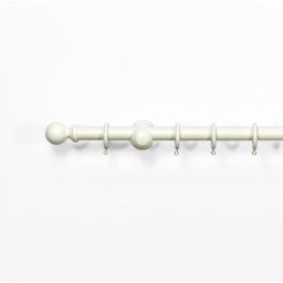 28 mm Wooden Curtain Poles Fixed Length - Neutral / 240cm - thumbnail 2