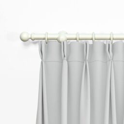 28 mm Wooden Curtain Poles Fixed Length - Neutral / 240cm - thumbnail 4
