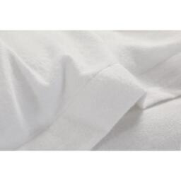 Flannelette Brushed Cotton Sheet Set - White / Single - thumbnail 2