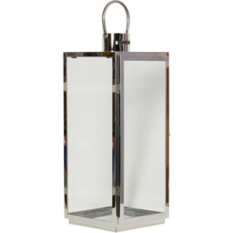 53.5cm Stainless Steel Lantern - Silver - thumbnail 2
