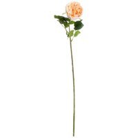 Set of 3 Artificial Butter Portland Rose Stems - Pink - thumbnail 1