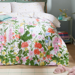 Cottage Garden Reversible Printed Duvet Cover Set - Multicoloured / Superking - thumbnail 4