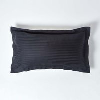 330 Thread Count Egyptian Cotton Oxford King Size Pillowcase - Black - image 1