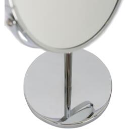 Harbour Housewares Pedestal Mirror - 18.5cm x 34.5cm - Chrome - Chrome - thumbnail 3