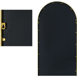 Arcus Metal Framed Arched Leaner Wall Mirror - Gold / 160cm - thumbnail 4