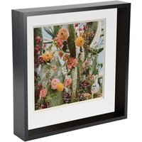 "3D Deep Box Photo Frames - 10 x 10"" with 8 x 8"" Mount - BlackWhite - Black" - thumbnail 1