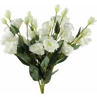 Pack of 6 x  Artificial White Wild Rose Stem - 36 Flowers - White