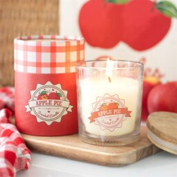 Apple Pie Scented Candle Cozy Home Fragrance Burn - Cream - thumbnail 5
