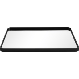 Rectangular Metal Frame Explosion-Proof Wall Mirror - Black - thumbnail 3