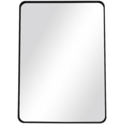 Rectangular Metal Frame Explosion-Proof Wall Mirror - Black - thumbnail 2