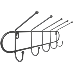 Charnwood Contemporary Iron Coat Rack  - Dark Grey - thumbnail 4