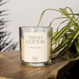 Fresh Cotton Scented Candle - Cream - thumbnail 2