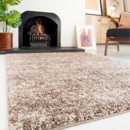 Super Soft Natural Beige Mottled Shaggy Area Rug - Beige / 110 x 60cm - thumbnail 2