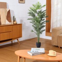Artificial Dypsis Lutescens Decorative Plant in Planter - Green/Black - image 1