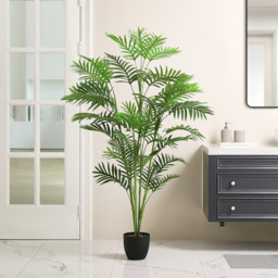 Artificial Dypsis Lutescens Decorative Plant in Planter - Green/Black - thumbnail 3