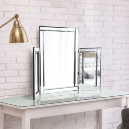 Cherwell Silver Glass Venetian Dressing Table Mirror - Clear - thumbnail 2
