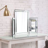 Cherwell Silver Glass Venetian Dressing Table Mirror - Clear - thumbnail 1