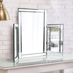 Cherwell Silver Glass Venetian Dressing Table Mirror - Clear - thumbnail 3