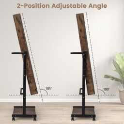 Angle-Adjustable Jewellery Armoire - Brown - thumbnail 4