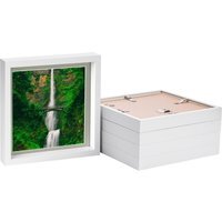 "10"" x 10"" White 3D Box Photo Frame - 8"" x 8"" Mount - Pack of 5 - White/Grey"