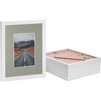 "Photo Frames with 4x6"" Mount - 8x10"" - White - Pack of 5 - Grey" - thumbnail 1