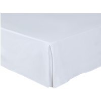 Polycotton Valance Bed Sheet - White / Double