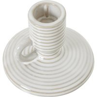 Ceramic Taper Candle Holder With Handle - White - thumbnail 1