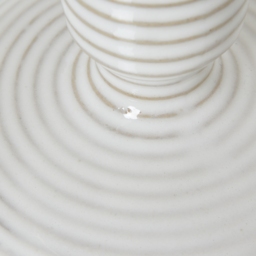 Ceramic Taper Candle Holder With Handle - White - thumbnail 3