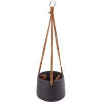 Breeins Nordic Cement Hanging Plant Pot - Black