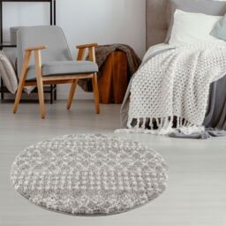The Rugs Berber Moroccan Design Patterned Shaggy Rug - Grey / 290cm / 200x290cm - thumbnail 3
