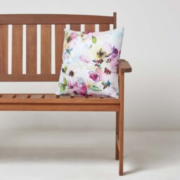Multicolour Flowers Outdoor Cushion 45 x 45 cm, Set of 2 - White - thumbnail 3