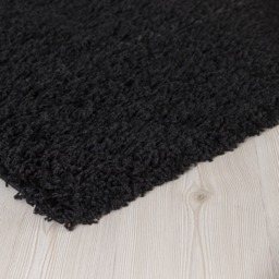 Soft Thick Luxury Modern Shaggy Rug Black - Black / 60cm x 110cm - thumbnail 3