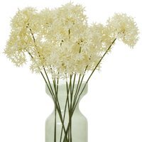 Wyld Haus Set of 3 Cream Three-Head Allium Artificial Flower Sprays 640mm - Cream