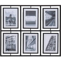 Alston Multi Aperture Metal Photo Frame - Black / 48cm - image 1
