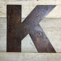 Personalised Metal lettering , Personalised Gift For Him or Her, Rusty Letter K - Rusty