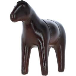 Elegant Leather Pony Decorative Ornament - Chestnut - thumbnail 2