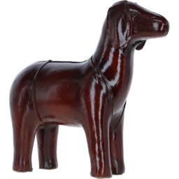 Elegant Leather Pony Decorative Ornament - Chestnut - thumbnail 3