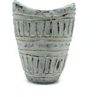 Elegant 22cm Cream Wide Neck Vase for Florals - Cream