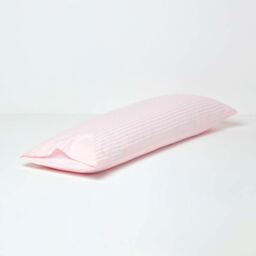 330 Thread Count Egyptian Cotton Body Size Pillowcase - Pink - thumbnail 3
