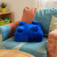 Building Brick Cushion Square Blue - Blue - image 1