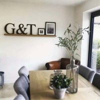 Home Bar Sign , Garden Bar , G and T Classic Letters , Personalised  Gift - Rusted
