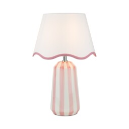 Sophie Stripe Table Lamp - Pink - thumbnail 3