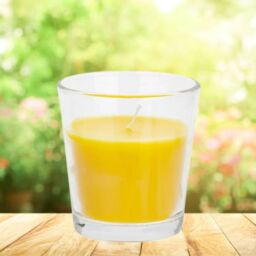 Citronella Glass Jar Candle - Yellow / 1 - thumbnail 3