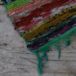 Luxury Green Rag Rug Soft Natural Stylish - Green - thumbnail 4