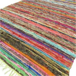 Luxury Green Rag Rug Soft Natural Stylish - Green - thumbnail 2